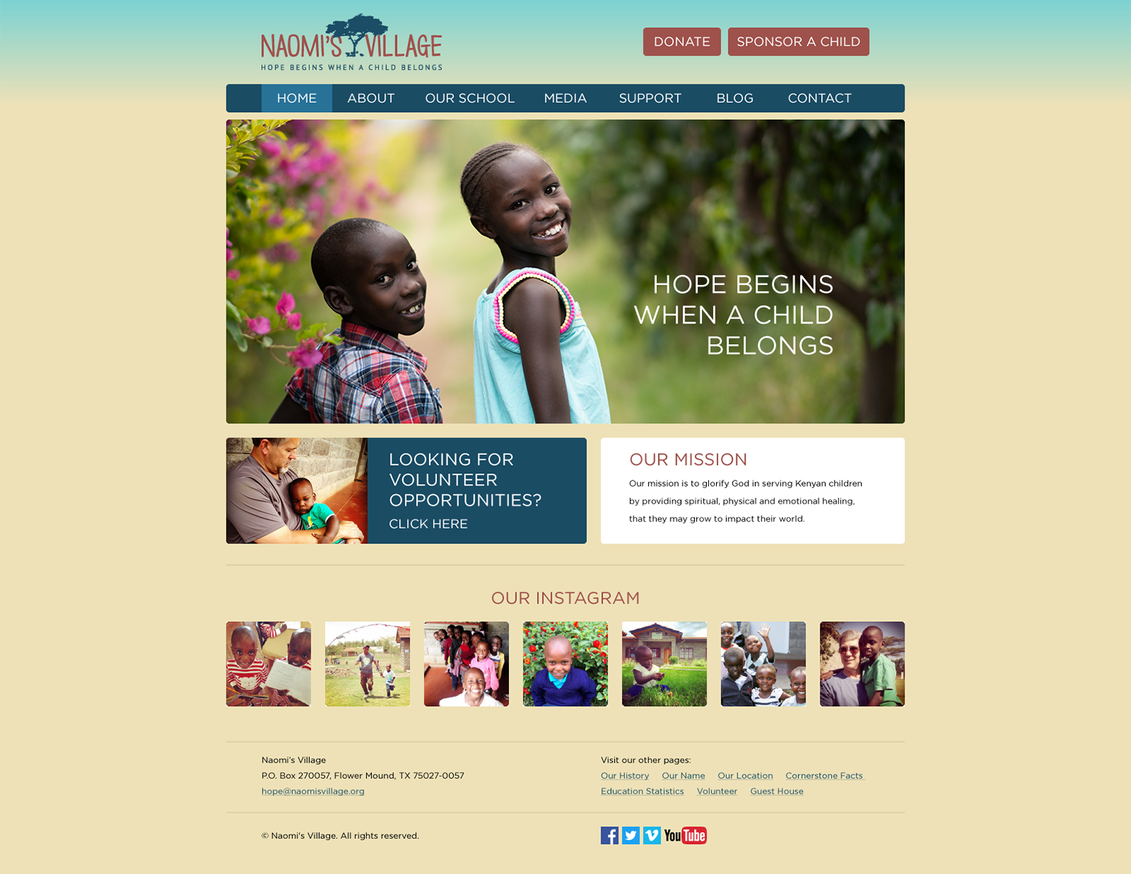 Naomi's Village Website Design and Photography